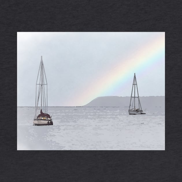 Two Sailboats On Bellingham Bay by KirtTisdale